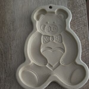 Retired 1991 The Pampered Chef Teddy Bear Stonewear Approx 6 1/2 "
